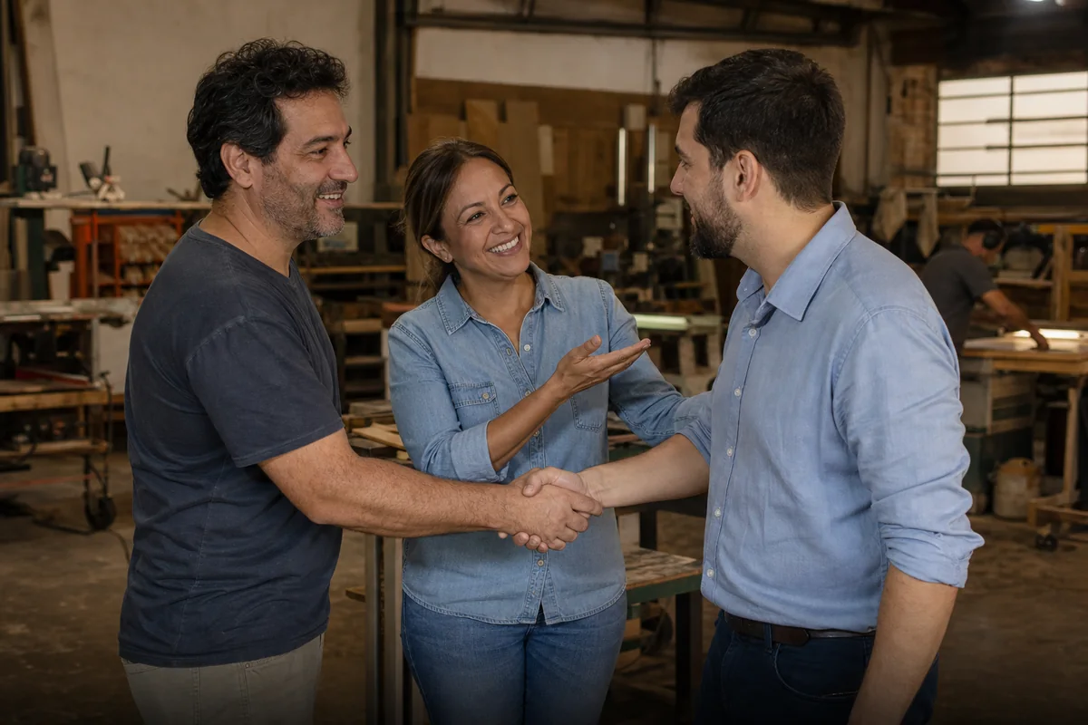 Equipe que depende de indicações para novos clientes